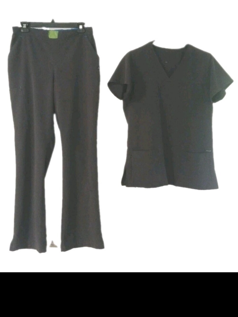 Jockey Women's Size M Scrubs Pant Set Dark Gray Short Sleeves